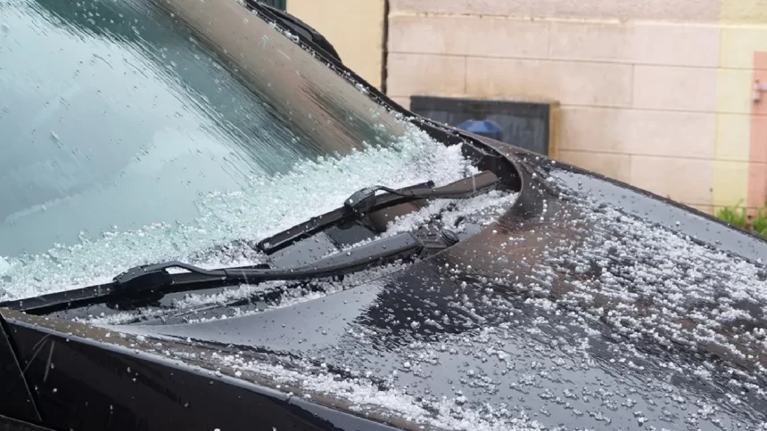 Car hail storm